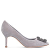 Hangisi 70 grey velvet pumps