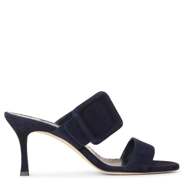 Manolo Blahnik | Gable 70 navy suede sandals | Savannahs