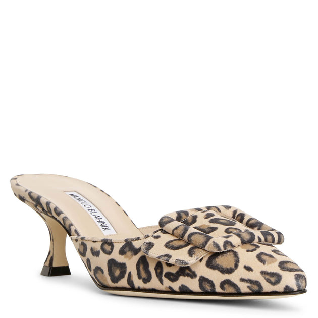 Maysale leopard suede mules