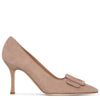 Maysale pump 90 dark nude suede