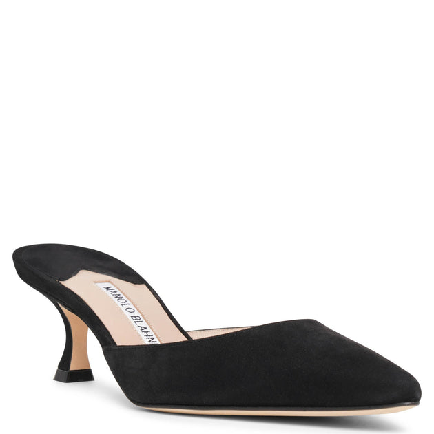 Manolo Blahnik | Carolynemu 50 black suede mules | Savannahs