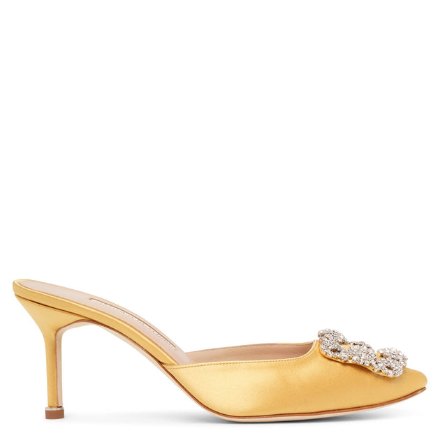 魅力的な足元☆ MANOLO BLAHNIK Ballerimu satin mules MANOLO BLAHNIK Ballerimu bow-detailed satin mules | NET-A-PORTER
