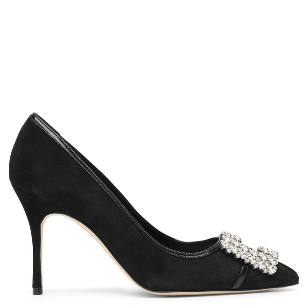 Manolo Blahnik | Tuberian 90 black suede pumps | Savannahs