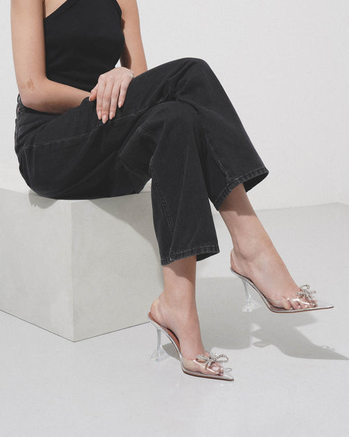 Amina Muaddi Rosie sling 95 transparent pvc pumps Savannahs