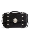 Black suede shoulder bag