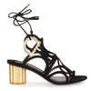Vinci 55 Suede Black Sandal