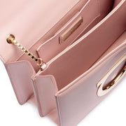 Thalia light pink leather Gancini shoulder bag