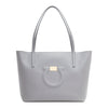 Gancio City light grey leather tote bag