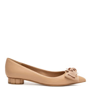 Talla 20 beige leather pointed flats