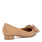 Talla 20 beige leather pointed flats