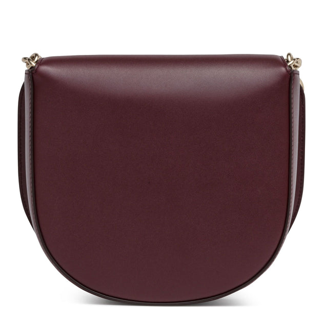 Ferragamo, Margot Gancino Vela burgundy leather bag