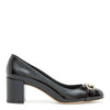 Garda black patent gancini pumps