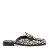 Viggio T black jaquard gancini mules