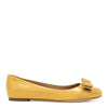 Varina medallion yellow patent ballerinas