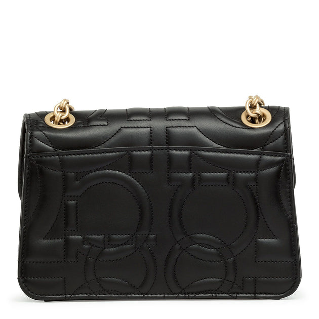 Ferragamo quilted gancini discount mini bag black