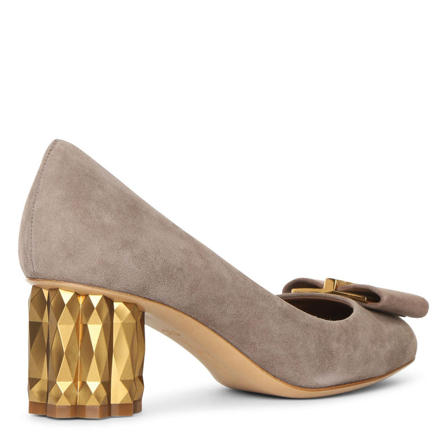 Ferragamo Faceted flower heel pumps Savannahs