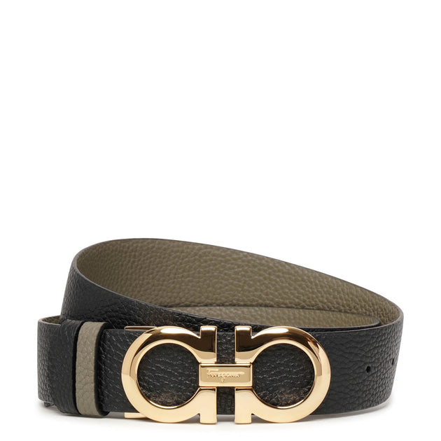 Reversible Ferragamo Belt in Grained Leather