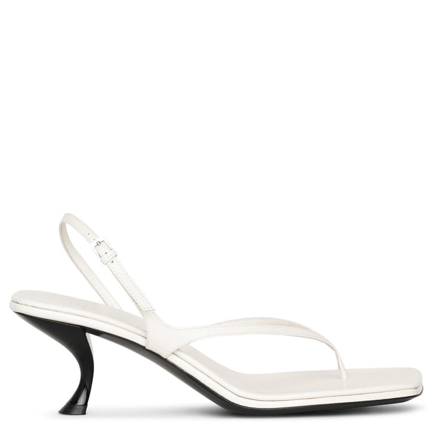 極美品 THE ROW CONSTANCE SANDAL 38.5 オフホワイト The Row | Constance white leather sandals | Savannahs