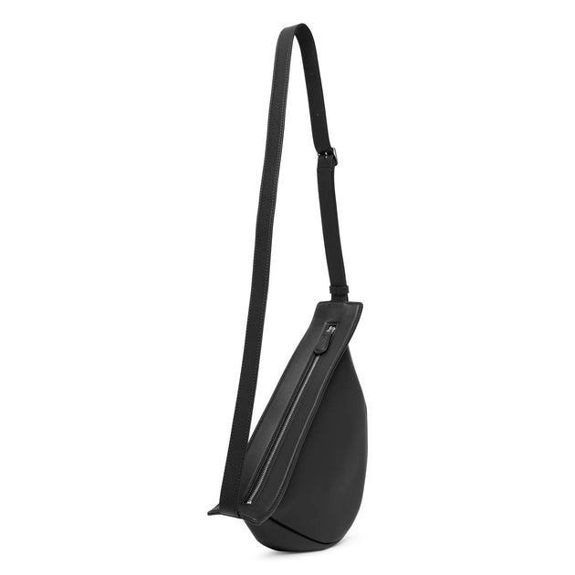 The Row | Slouchy banana small black shoulder bag | Savannahs