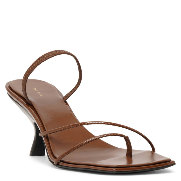 Rai patent brown sandals