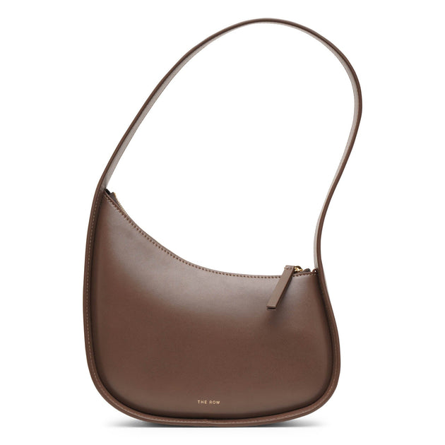 The Row | Half Moon brown leather shoulder bag | Savannahs