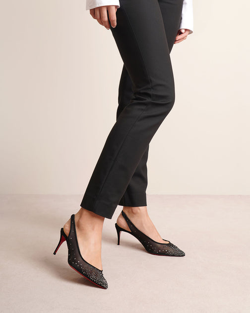 70mm Louboutins Follies Strass Embellished Mesh Pumps Christian