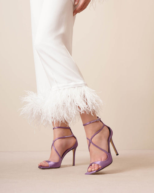 Jimmy Choo Azia 95 lilac satin sandals Savannahs