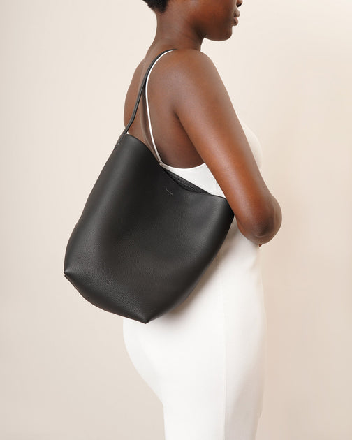 The Row Black Leather Park Tote