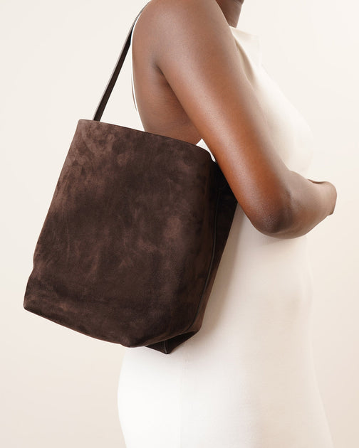 Park Medium Leather Tote Bag in Black - The Row