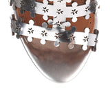 Metallic leather sandal