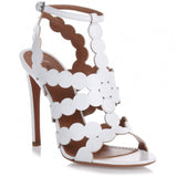White leather sandal