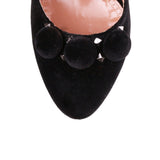 Black velvet bomb pump