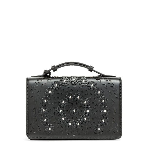 Franca small black flower bag