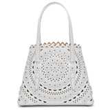 Mina 25 Flower light grey tote bag