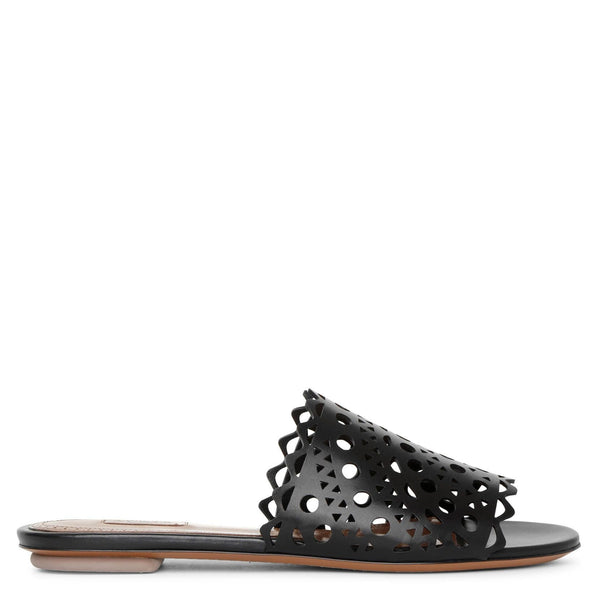 Alaïa | Laser cut leather slides | Savannahs