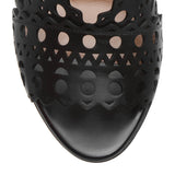 Vienne black leather mules