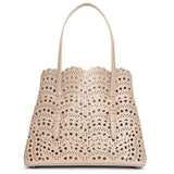 Mina 25 vienne vague beige leather tote bag