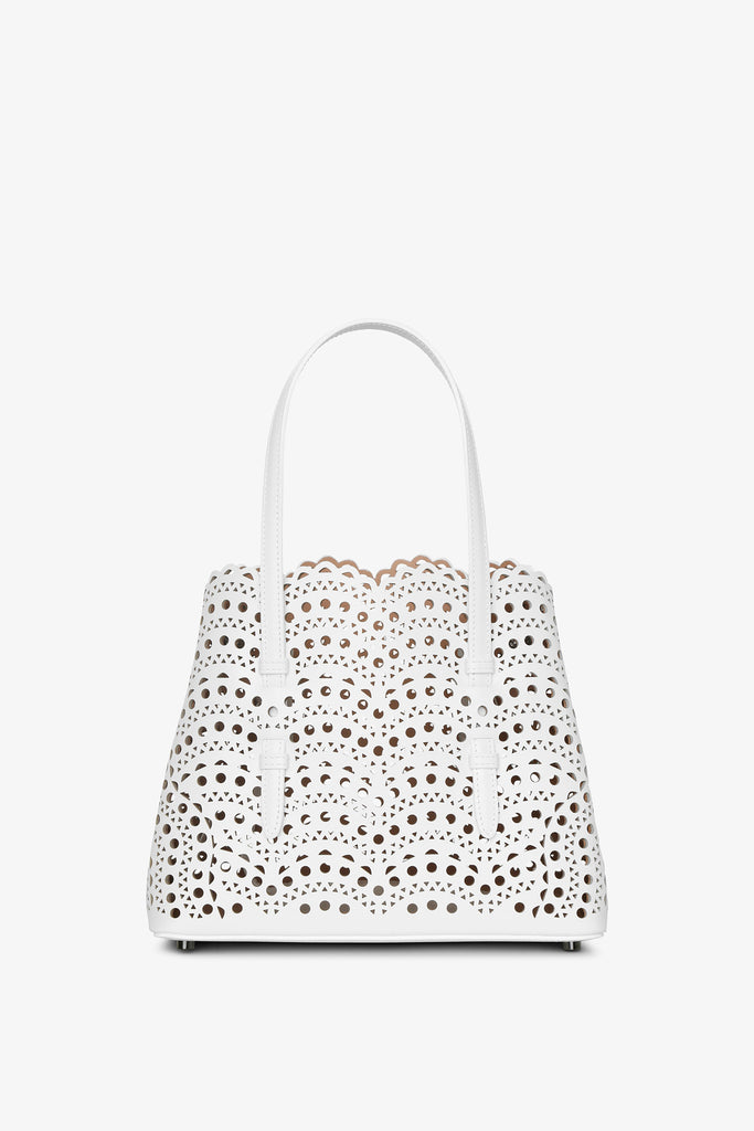 上品な存在感☆ ALAIA Mina 25 EW vienne vague white tote bag Alaia | Mina 25 vienne vague white leather tote bag | Savannahs