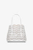 Mina 25 vienne vague white leather tote bag