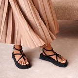Suede platform sandals