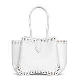 Angele 20 white leather tote bag
