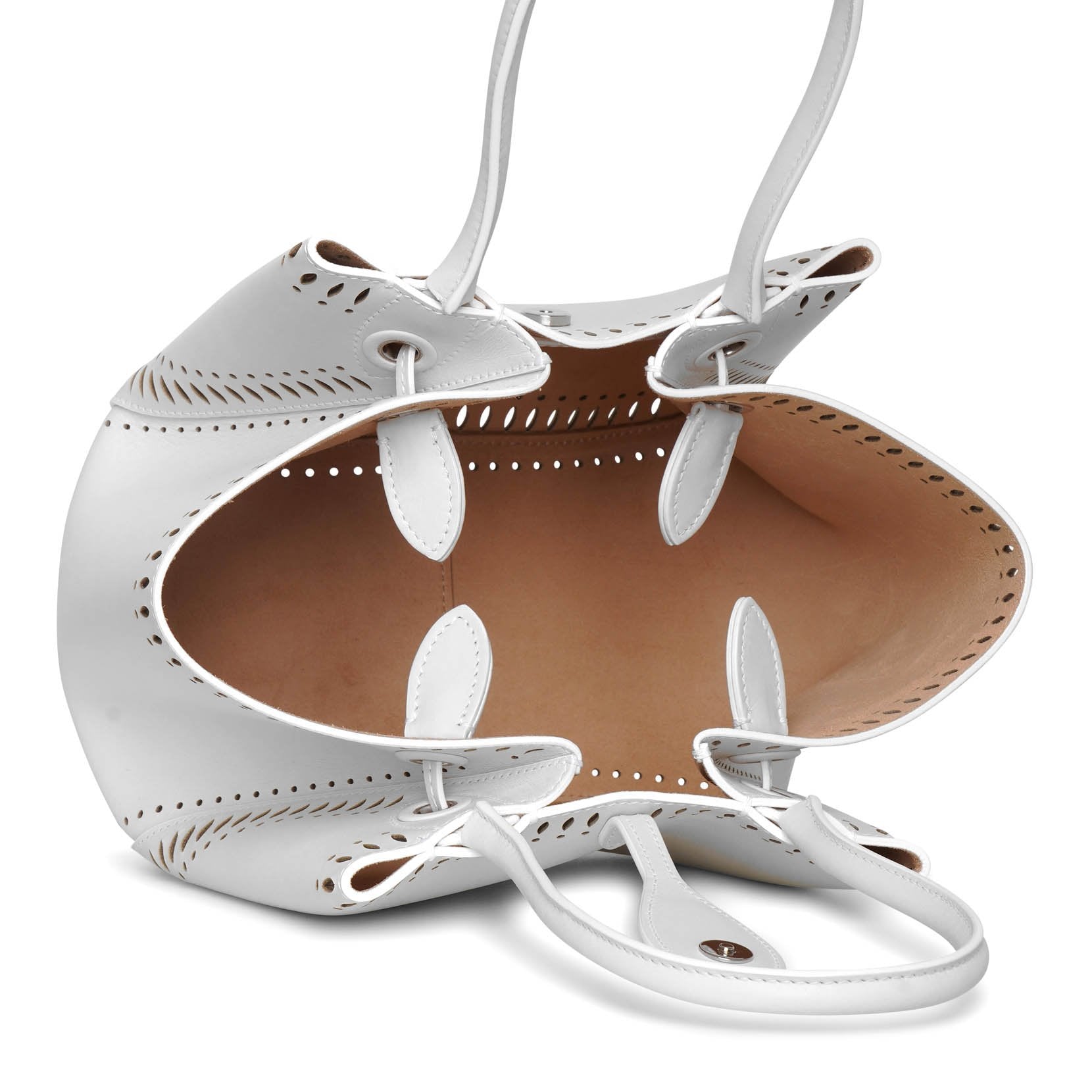 Alaïa | Angele 20 white leather tote bag | Savannahs
