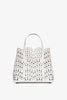 Mina 20 vienne vague white leather tote bag