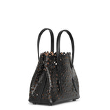 Mina 16 vienne circulaire black tote bag