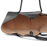 Lili 24 black leather tote bag