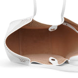 Lili 22 white leather tote bag