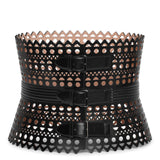 Le Corset black leather belt