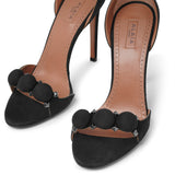 La Bombe 110 black suede sandals