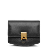 Le Papa Small black grained leather bag