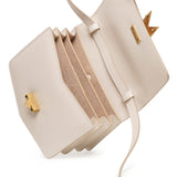 Le Papa Small ivory box calf leather bag